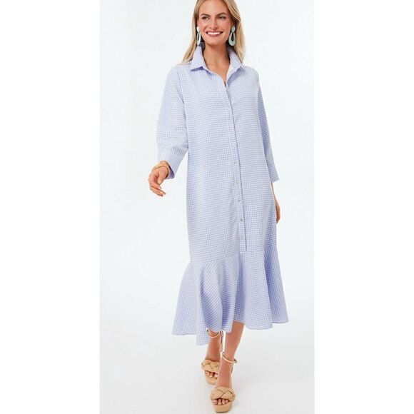 POMANDER PLACE
Blue Gingham Shannon Maxi Dress in Blue Gingham Size S / NWOT - Picture 1 of 7